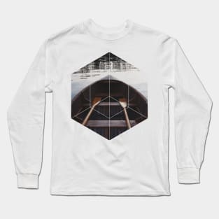 Peaceful Mind Boat Geometry Photography Long Sleeve T-Shirt